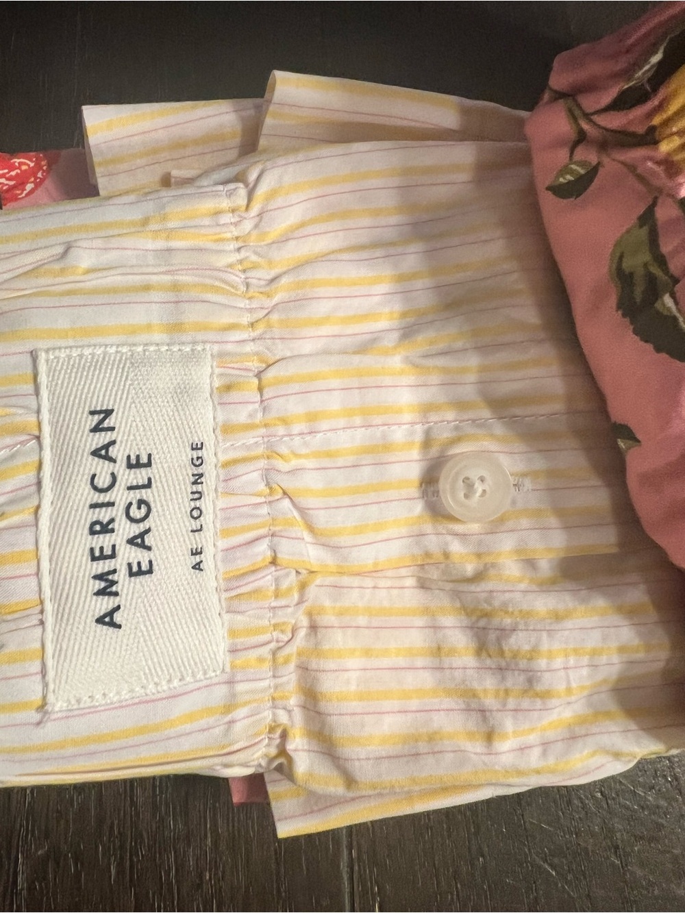American Eagle Outfitters Women's Pink/Yellow Boxer Shorts - 2 Pack Large - Picture 4 of 6